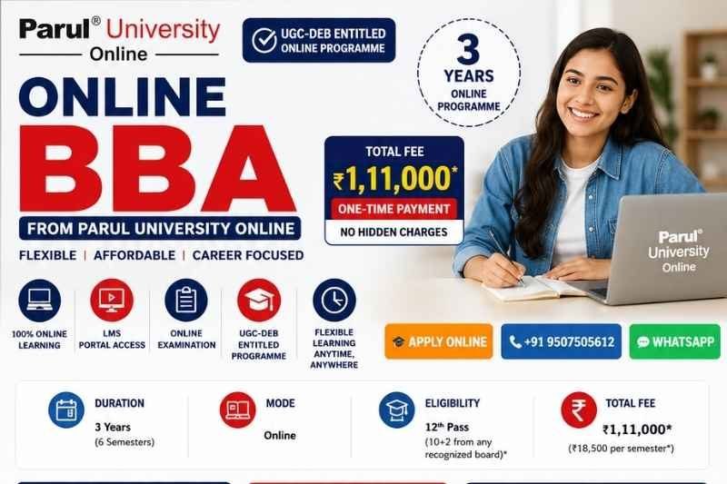 Online BBA from Parul University: Fees, Eligibility & Admission 2026