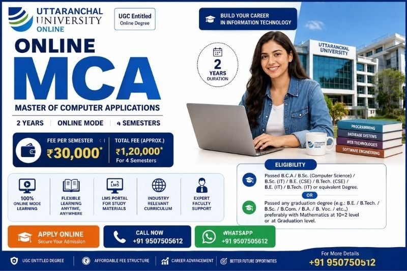 Online MCA Uttaranchal University: Fees, Eligibility & Admission 2026